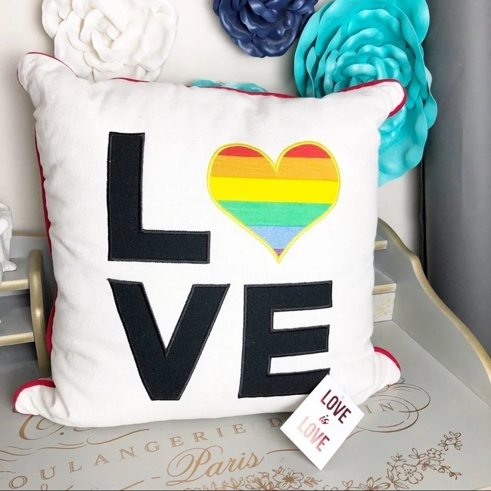 LOVE is love pride pillow